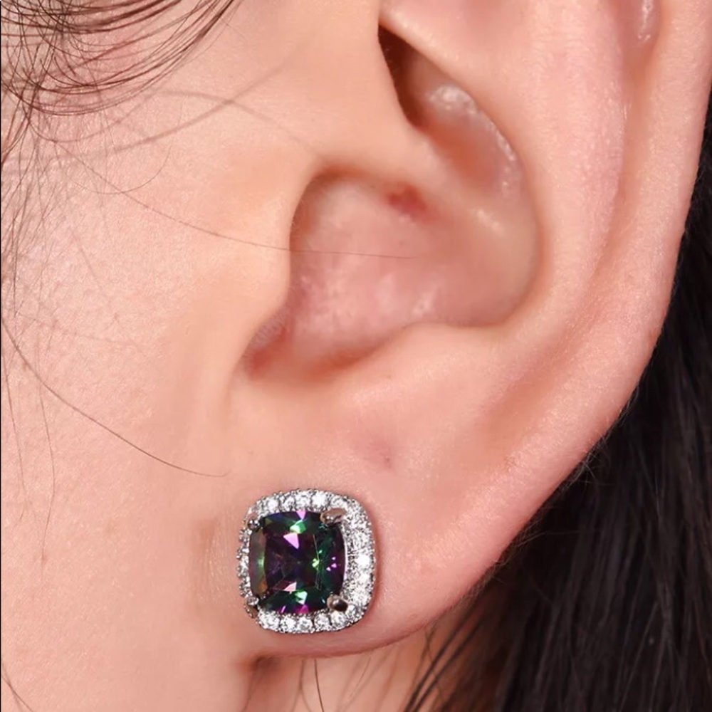 .925 Rainbow topaz Earrings